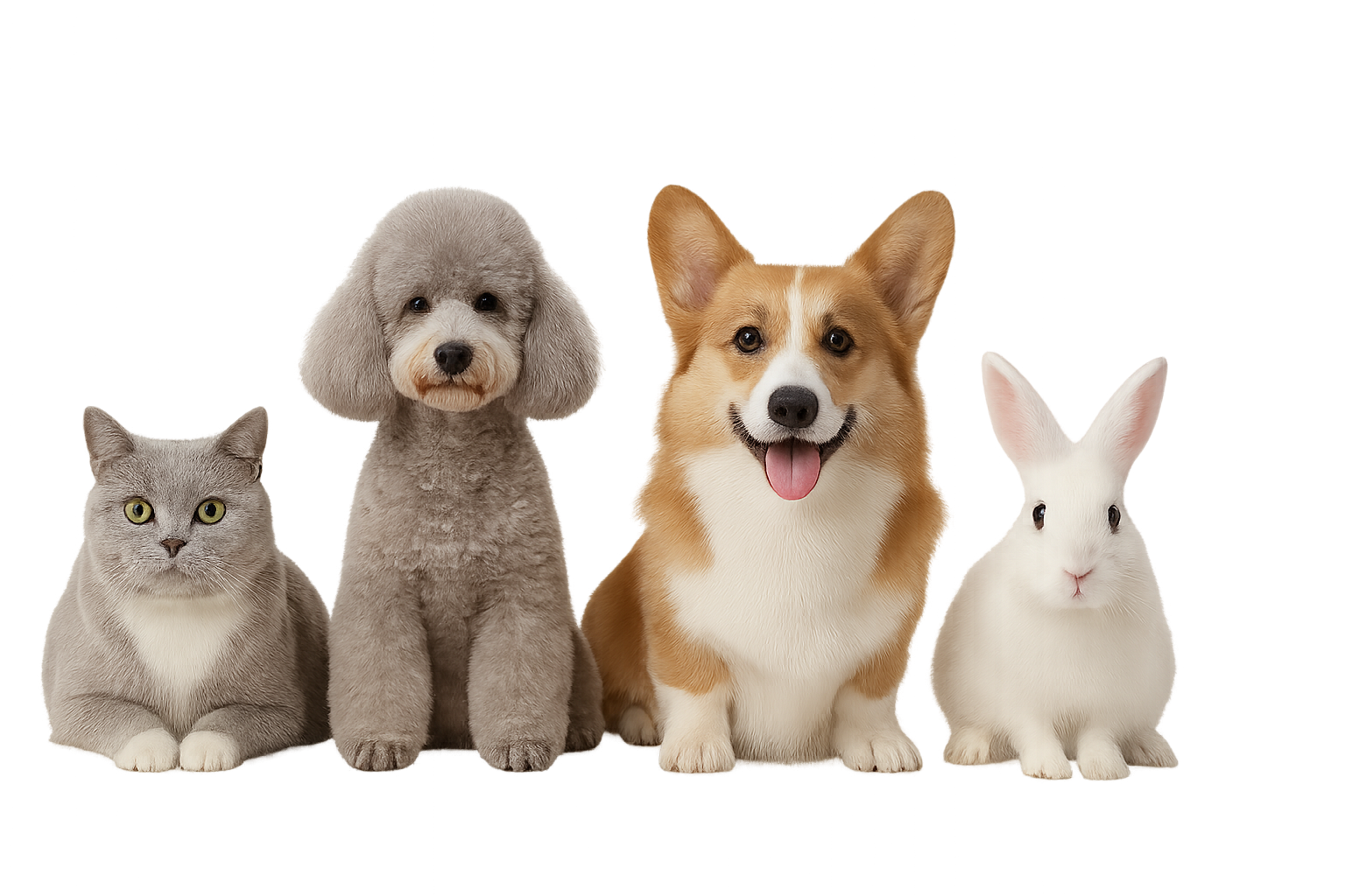 Happy healthy dogs receiving professional at-home RVT services from Felix and Fido